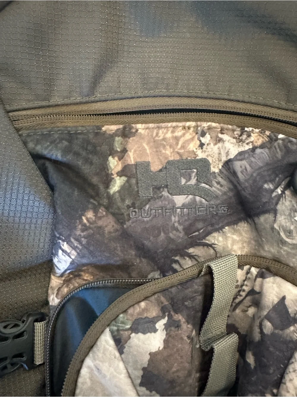 HQ Outfitters Olive Green Camo Backpack - Outdoor Daypack